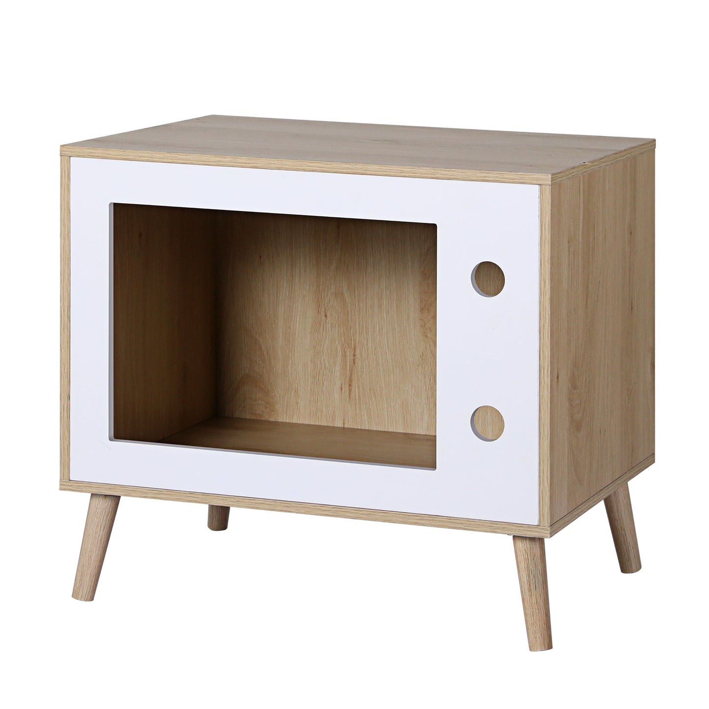 Cat Nest Bedside Table Solid Wood 60cm