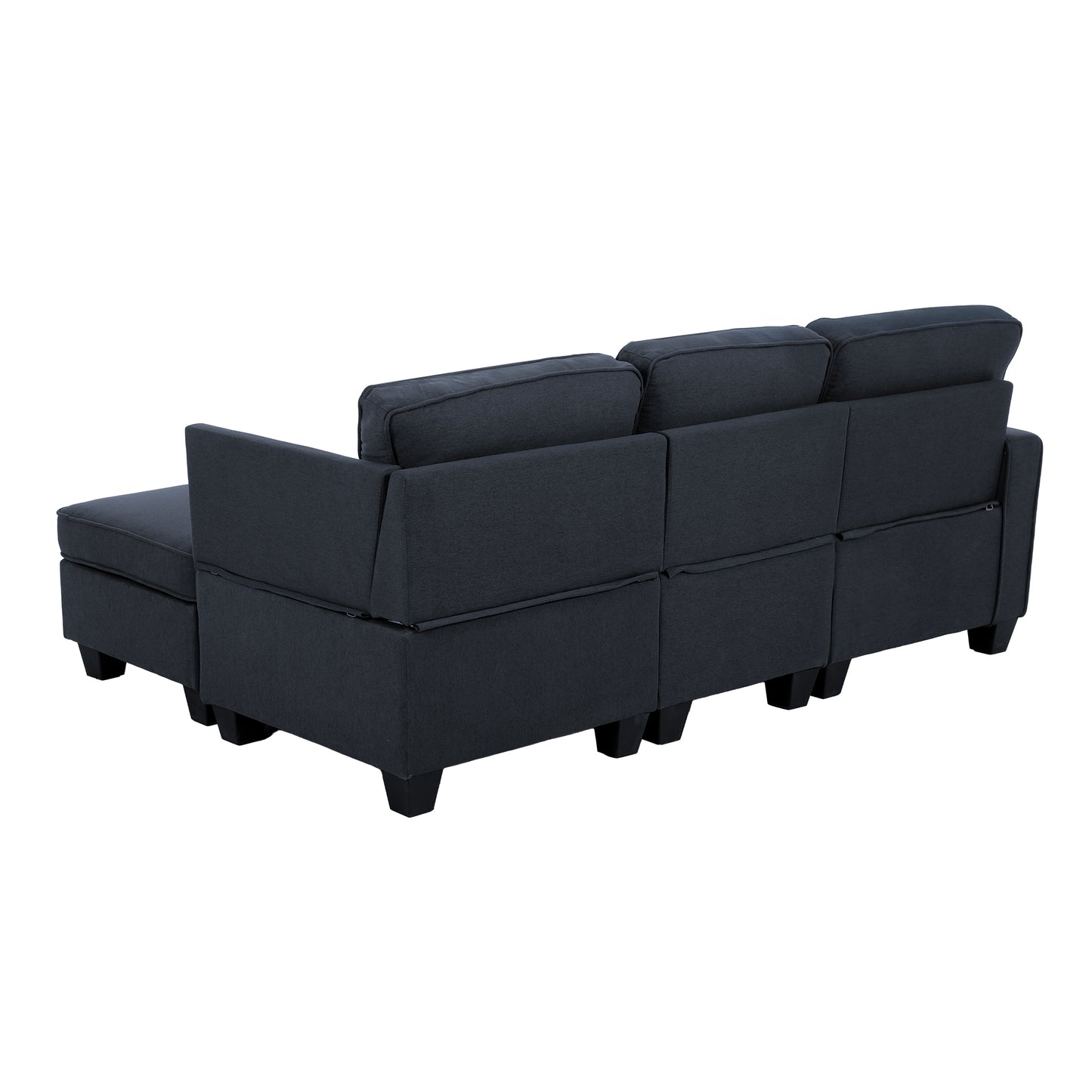 Modular Sofa Chaise Set 4-seater Dark Grey