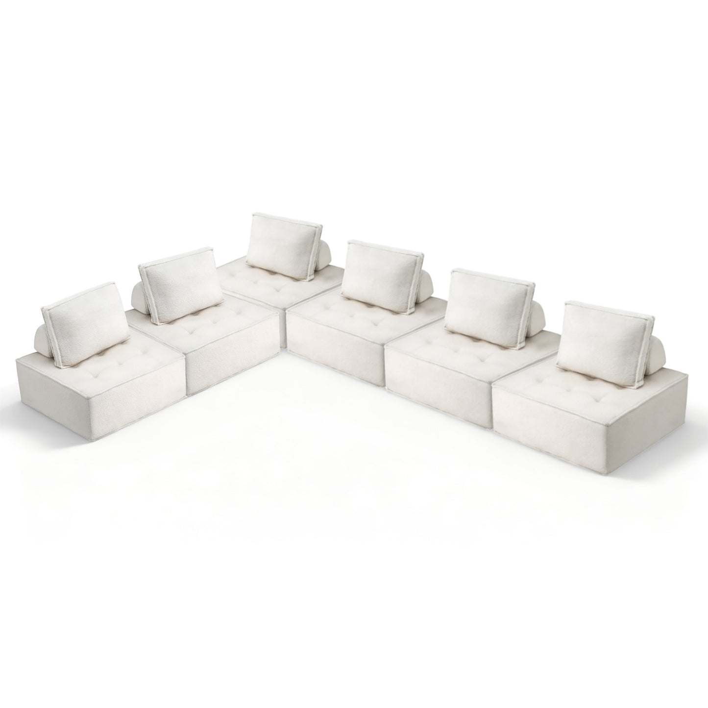 Floor Sofa Lounge Chair 6 Seater with Pillow