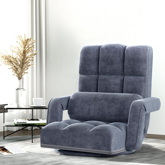 Floor Chair Lounge Sofa Swivel Charcoal