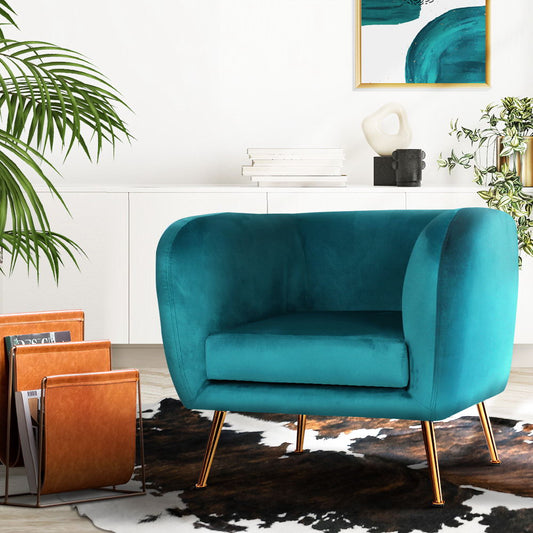 Armchair Lounge Sofa Arm Chair Accent Chairs Armchairs Couch Velvet Green